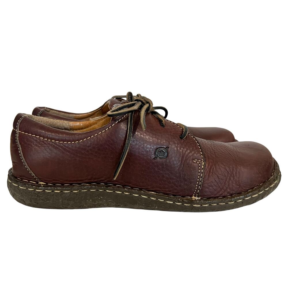 Aertrex Leather Women's Oxfords Lace-Up Shoes Cork Sole Comfort Burgundy Size 10